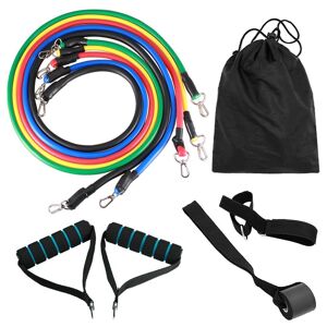 TOMTOP JMS 11pcs Fitness Resistance Bands Set Workout Exercise Tube Bands with Door Anchor Ankle Straps