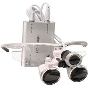 Ruito dental equipment Dental Binocular Loupes Glasses Head Band Magnifier with 5W LED Light headlam 3.5X