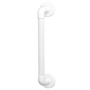 AKW White Plastic 450mm Disability Grab Rail Safety Support Handle for Bathroom and Shower