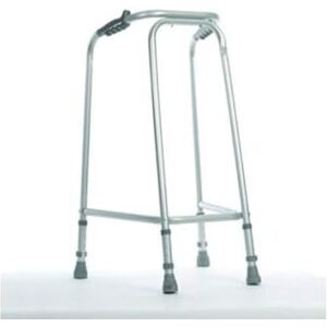 NRS Healthcare Aluminium Lightweight Ultra Narrow Height Adjustable (840-915mm) Coopers Walking Frame - Tall (Eligible for VAT Relief in The UK)