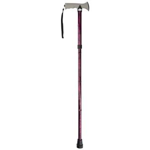 DRIVE DEVILBISS HEALTHCARE Folding Walking Stick with Soft Grip Handle, Purple (Packaging may vary)