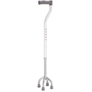 Drive DeVilbiss Healthcare Drive Aluminium Height Adjustable Quad Cane Walking Aid - Small Base, 14 cm X 14 cm