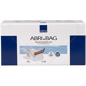 Abena Abri-Bag Commode Liner, Super Absorbent Commode Liners, Disposable Bags With Pads, Clean & Hygienic, Easily Sealed Commode Bedpan Liners, Fast Absorbing & Secure Commode Toilet Chair Liners 20PK