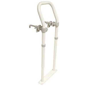 NRS Healthcare Height Adjustable Swedish Bath Rail, White