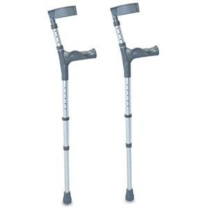 NRS Healthcare Double Adjustable Crutches with Comfy Handle, Long/Tall - Pair