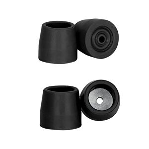 supregear Rubber Ferrules for Zimmer Frames (4 Pcs), 25mm Heavy Duty Replacement Tips for Walkers, Commodes, Shower Chairs, Walking Sticks, Tool Free Rubber Stoppers Caps, Black