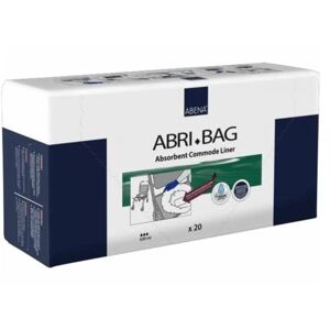 Abena Abri-Bag Commode Liner, Super Absorbent Commode Liners, Disposable Bags With Pads, Clean & Hygienic, Easily Sealed Liners For Commodes, Fast Absorbing & Secure Commode Toilet Chair Liners - 20PK