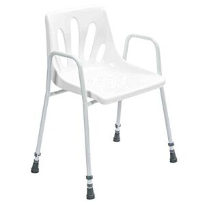 NRS Healthcare Shower Chair with Arms P01560 - Height Adjustable (Eligible for VAT Relief in The UK)