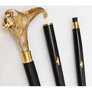 Alfiya Nautical Store Handmade Walking Stick LION'' Walking Cane Stick Designer Brass Handle 36