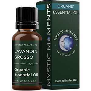 Mystic Moments Organic Lavandin Grosso Essential Oil 10ml - Pure & Natural Oil for Diffusers, Aromatherapy & Massage Blends Vegan GMO Free