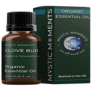 Mystic Moments Organic Clove Bud Essential Oil 10ml - Pure & Natural Oil for Diffusers, Aromatherapy & Massage Blends Vegan GMO Free