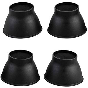 NRS Healthcare Langham Elephant Feet Furniture Raisers, 9 cm Height, Black, 4-Piece