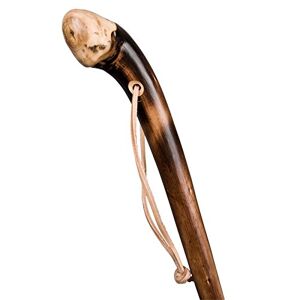 Stoiv|#stock-Fachmann Stock-Fachmann, mottled natural burl with leather strap, walking stick, brown, size: M,