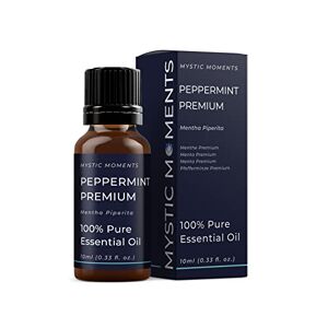Mystic Moments Peppermint Premium Essential Oil 10ml - Pure & Natural oil for Diffusers, Aromatherapy & Massage Blends Vegan GMO Free