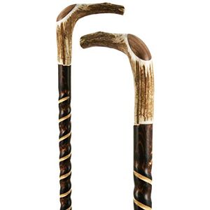 Charles Buyers Staghorn Handle Spiral Walking Stick