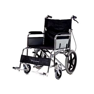 Quirumed Chrome Steel Folding Wheelchair for Transport