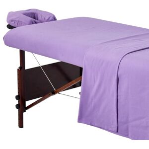 Master Massage Deluxe Massage Table Cover Flannel Sheet Set, Purple, 3-Piece