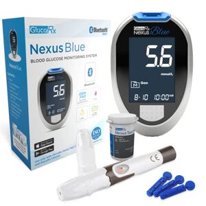 GlucoRx Nexus Blue Blood Glucose Monitoring System (Bluetooth)
