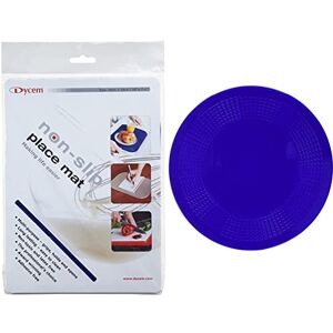 Performance Health Non Slip Pad Dycem Rectangular 25 X 18cm Blue & Dycem Non Slip Round Pad 14 cm, Blue, Precut Adhering Pad, Grip Assistance, Non-Toxic, Prevents Objects from Sliding or Rolling