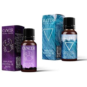 Mystic Moments Mystix London Water Element & Cancer Zodiac Sign - Astrology Essential Oil Blend Twin Pack (2x10ml) - for Diffusers, Aromatherapy & Massage Blends Perfect as a Gift Vegan, GMO Free