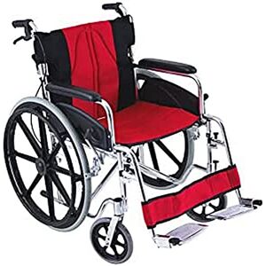 QUIRUMED Aluminium Folding Wheelchair, Model Elite, Lightweight, Seat 48 cm, Foldable footrest, Handle and Hand Brakes