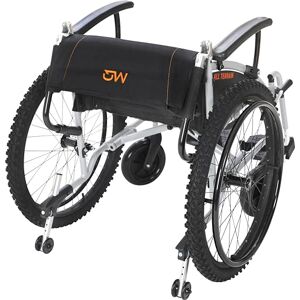 MobiQuip All Terrain, Lightweight, Folding, Manual Self Propelled Aluminium Wheelchair, Quick Release Wheels, Silver Frame, 18 inch Seat.