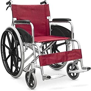 QUIRUMED Aluminium Folding Wheelchair with Brakes, Lightweight, Folding Footrest, Seat 46 cm, Anatomical Hoop, for Elderly, for Disabled