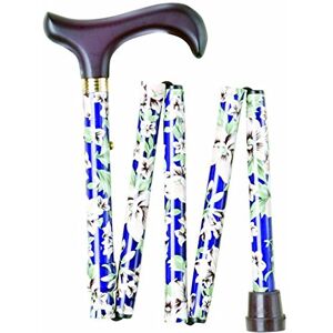 Charles Buyers Blue Morris Pattern Handbag Folding Walking Stick