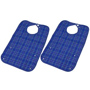 Ability Superstore Large Blue Economy Everyday Adult Bib/Clothing Protector - Pack of 2