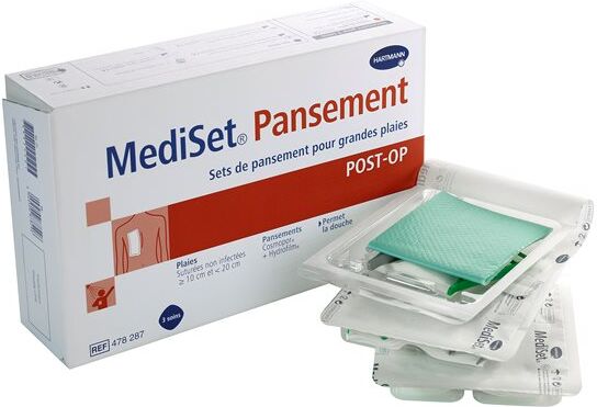 Hartmann MediSet pansements POSTOP - Boîte de 3 - Plaies moyennes (5 - 10 cm)