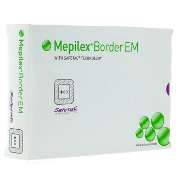 Molnlycke Health Care Mepilex Border EM Pansement Hydrocellulaire 9 x 15cm 10 unités
