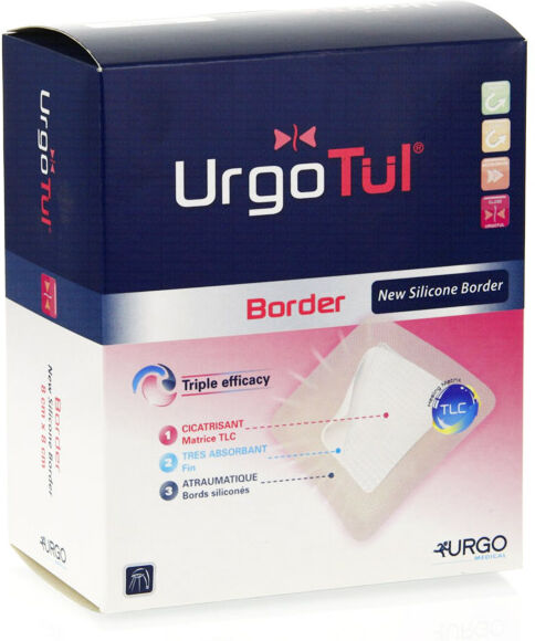 Urgo Médical Urgotul Border Pansement Hydrocellulaire 8 x 8cm 16 unités