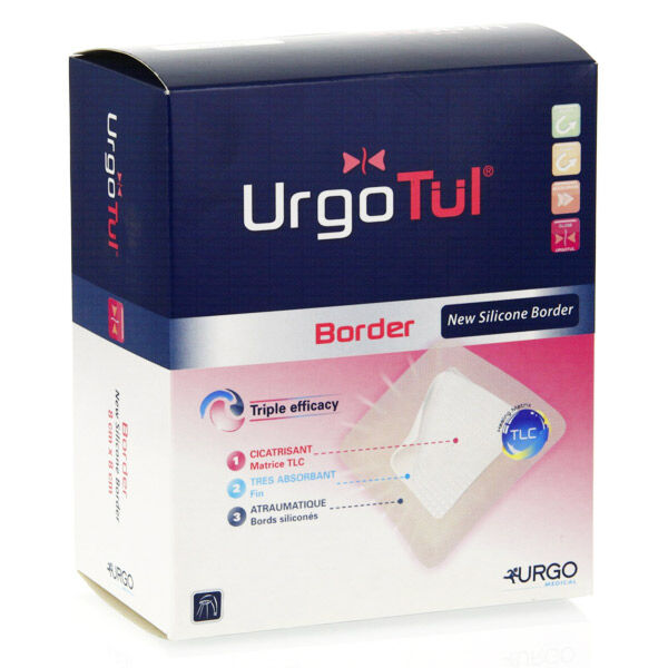 Urgo Médical UrgoTul Border Pansement Hydrocellulaire 13cm x 13cm 16 unités