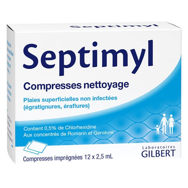 Laboratoires Gilbert Septimyl Compresses Nettoyage 12 x 2.5ml