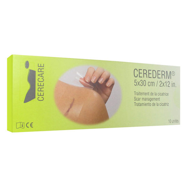 Cerecare Ceredem Pansement Adhésifs Siliconés 5 x 30cm 10 unités