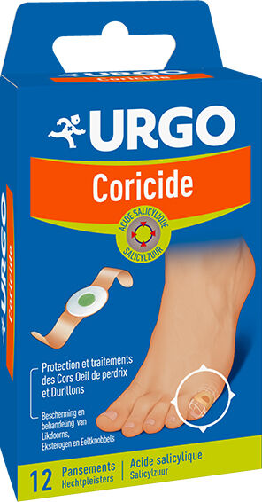 Urgo Pieds Mains Coricide Pansements à l'Acide Salicylique 12 unités