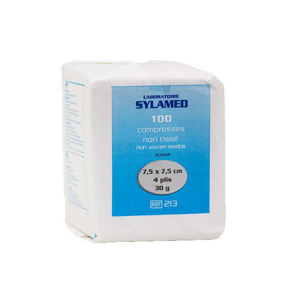 Sylamed Compresses Non-Tissé Non Stériles 7,5 x 7,5cm 100 unités