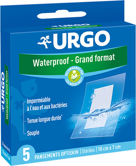 Urgo Premiers Soins Pansement Waterproof 10 x 7cm 5 unités