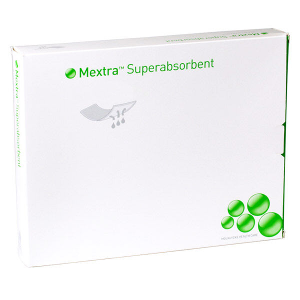 Molnlycke Health Care Mextra Superabsorbant Pansement Absorbant 12,5 x 12,5cm 10 unités
