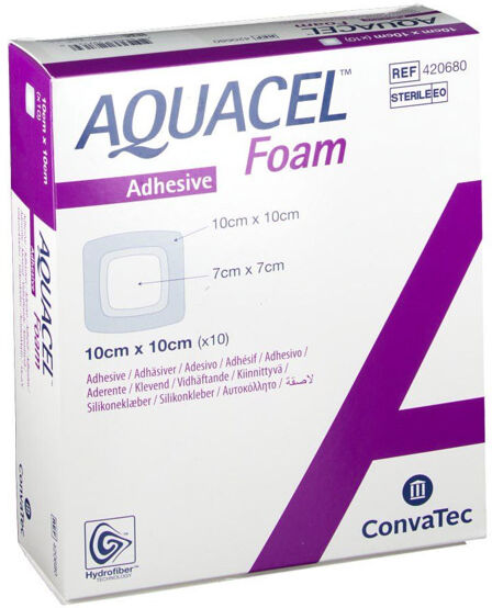 Convatec Wound Care Convatec Foam Lite Pansement Adhésif 10x10cm 10 unités