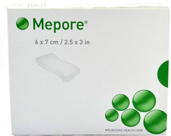 Molnlycke Health Care Mepore Sparadrap Adhésif avec Compresses Absorbantes 6cm x 7cm 10 unités