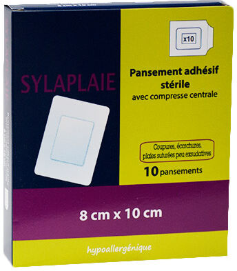 Sylamed Sylaplaie Pansement Adhésif Stérile 8 x 10cm 10 unités