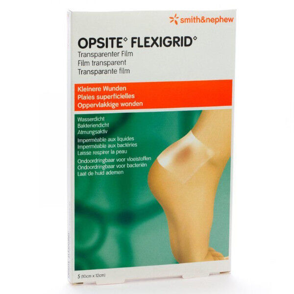 Smith Nephew Opsite Flexigrid Pansement 10x12cm 5 unités