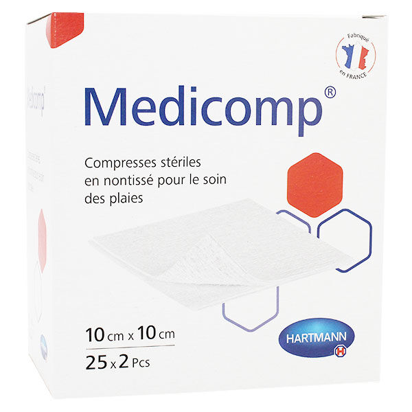 Hartmann Medicomp Compresse en Non Tissé Stérile 10 x 10cm 50 unités