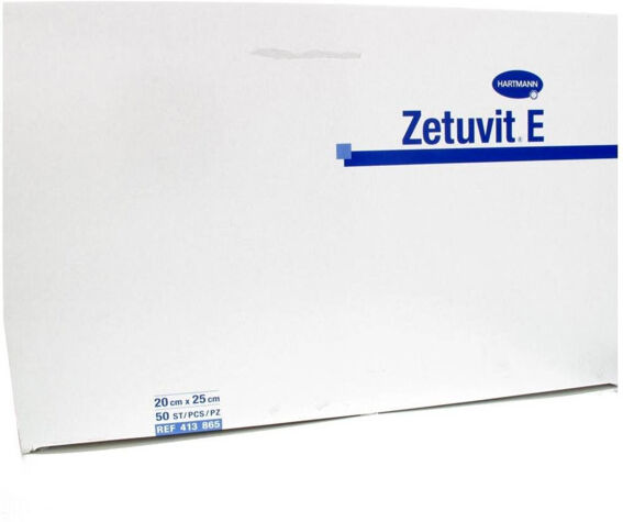 Hartmann Zetuvit-E Pansement Absorbant Américain Non Stérile avec Dos Hydrophobe 20 x 25cm 50 unités