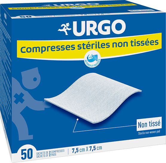 Urgo Soins Infirmiers Compresse Non Tissé Stérile 7,5 x 7,5cm 100 unités