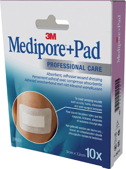 Nexcare 3M 3M Medipore Plus Pad 5cm x 7,2cm 10 pansements