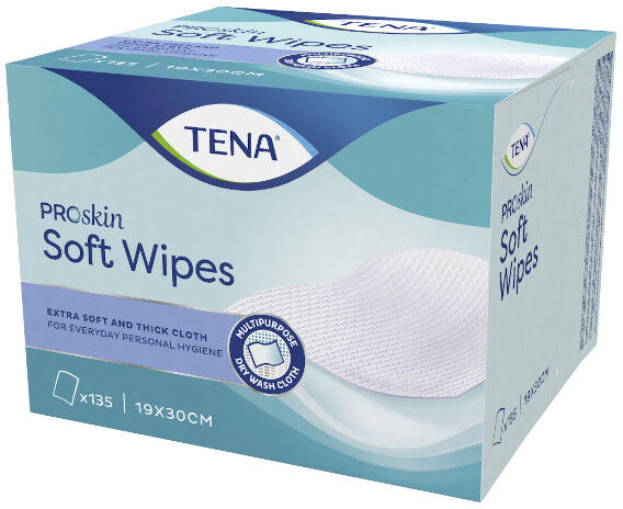 TENA ProSkin Soft Wipe Lingettes Sèches 19x30cm 135 unités