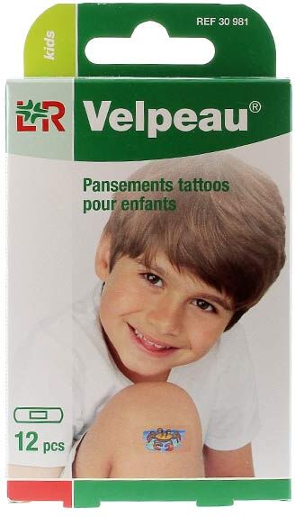 Lohmann & Rauscher L&R; Velpeau Pansements Classiques Tattoos Enfants 12 unités