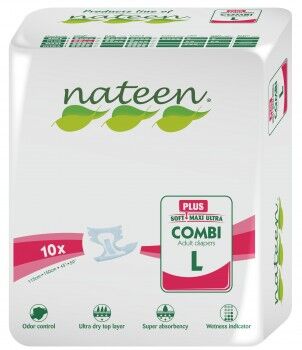 Nateen Combi Plus - 16 paquets de 10 protections Large